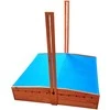 Wooden sandbox with roof and benches, closed, 120x120 cm SP0837