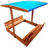 Bestway Wooden sandbox with roof and benches, closed, 120x120 cm SP0837