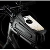Wozinsky bicycle bag for the frame, armored, with a phone pocket, 1.7 l – juodos spalvos