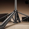 Selfie stick WH181D-Y1S teleskopowy statyw 1.75m ze stopu aliuminio su podwójną lampą i laikikliu na telefon - juoda