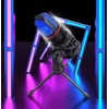 Wozinsky studijinis žaidimų USB kompiuterio mikrofonas su RGB stovu - Juodas