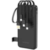 Wozinsky W11-B 10000mAh 10W Powerbank with Built-in Cables and Flashlight - Juodas