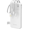 Wozinsky W11-W 10000mAh 10W Powerbank with Built-in Cables and Flashlight - Baltas