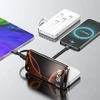 Wozinsky W11-W 10000mAh 10W Powerbank with Built-in Cables and Flashlight - Baltas