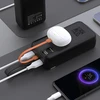 Wozinsky W8-W 30000 mAh 30W Powerbank 2x USB-A and USB-C with Flashlight - Juodas