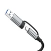 Wozinsky WAH-81 8 viename USB šakotuvas su USB 3.0 SD kortelių skaitytuvu ir garso išvestimi - Pilkas