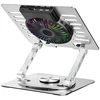 Wozinsky WDCX-X16-AS CoolBase RGB 360° cooling stand for laptop and tablet - sidabrinis