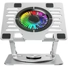Wozinsky WDCX-X16-AS CoolBase RGB aušinimo stovas su 360° pasukimu nešiojamam ir planšetiniam kompiuteriui - sidabrinė