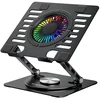 Wozinsky A4d60 WDCX-X16-AS „CoolBase RGB“ aušinimo stovas su 360° pasukimu nešiojamam ir planšetiniam kompiuteriui - juoda