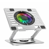 Wozinsky WDCX-X16-AS CoolBase RGB 360° cooling stand for laptop and tablet - sidabrinis