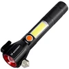 Wozinsky WLR-31 5W 500lm CREE 3-in-1 Multifunction Flashlight with Glass Breaker and Seat Belt Cutter - Juodas