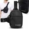 Wozinsky WMS-W1 Unisex Mini Shoulder Bag Atsparus vandeniui Dual-Compartment for Phone - Juodas