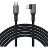 Wozinsky WPS3-UY41S USB-C USB4 40Gb/s 240W 1m 4K kampinis kabelis - Juodas