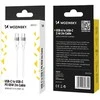 Wozinsky WSTCC2 USB-C / USB-C PD 65W laidas 2 m - baltas