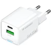 Wozinsky WWC-35W GaN USB-A + USB-C Wall Charger - Baltas