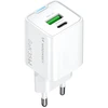 Wozinsky WWC-35W GaN USB-A + USB-C Wall Charger - Baltas