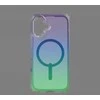 ZAGG Milan Snap Dėklas su MagSafe, skirtas iPhone 16 – žalia/violetinė
