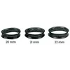 Show Tech Finger Ring Fine žiedai žirklėms, juodi, 2 vnt, 21 mm