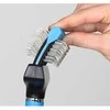 Show Tech+ Flex Groom Professional Slicker kietas dvipusis dvigubas šepetys