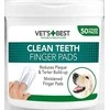 Vet's Best Clean Teeth dantų valymo servetėlės, 50 vnt