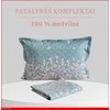 100 proc. medvilnės patalynės komplektas - Antklodės užvalkalas 200x200 cm. + pagalvės užvalkalai 50x70 cm. (2 vnt.)