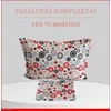 100 proc. medvilnės patalynės komplektas - Antklodės užvalkalas 140x200 cm. + 1 pagalvės užvalkalas 50x70 cm. be užtrauktuko.