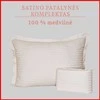 Patalynės komplektas Antklodės ir pagalvės užvalkalų komplektas - Balta - Antklodės užvalkalas 200x200 cm. + pagalvės užvalkalai 50x70 cm. (2 vnt.)