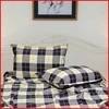 Glamžyto medvilninio audinio antklodės ir pagalvės užvalkalų patalynės komplektas - Antklodės užvalkalas 140x200 cm. + pagalvės užvalkalas 50x70 cm. (1 vnt.)