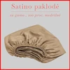 Satino paklodė su guma - 160x200+20cm.