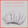 Satino paklodė su guma - 100x200+20cm.