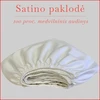 Satino paklodė su guma - 200x200+30cm.