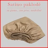 Satino paklodė su guma - 180x200+30cm.
