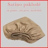 Satino paklodė su guma 100/140/160/180x200+30cm. - 200x200+30cm.