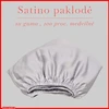 Satino paklodė su guma - 160x200+30cm.