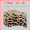 Satino paklodė su guma 100/140/160/180/200x200+20cm. - 180x200+20cm.