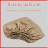 Satino paklodė su guma 100/140/160/180/200x200+20cm. - 180x200+20cm.
