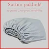 Satino paklodė su guma 100/140/160/180/200x200+20cm. - 160x200+20cm.