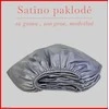 Satino paklodė su guma - 180x200+30cm.