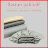 Satino paklodė su guma 100/140/160/180x200+30cm. - 140x200+30cm.
