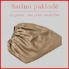 Satino paklodė su guma 100/140/160/180x200+30cm. - 140x200+30cm.