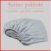 Satino paklodė su guma - 140x200+30cm.