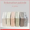 Trikotažinė elastinga medvilnės paklodė su guma 100/140/160/180/200x200+30cm. kreminė - Kreminė - 160x200+30cm.
