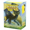 Dragon Shield: Standard Dual Sleeves: Geltona & Sidabrinis [Matte] (100 Sleeves)