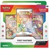 Kolekcionuojamų Kortų Žaidimas - Pokémon First Partner Iliustracijų Kolekcijos Dėžutė, 3 Promo Kortos, 2 Booster Pakuotės, Daugiaspalvė