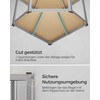 Songmics Kampinių lentynų rinkinys 4 lygių iš metalo sidabro ir natūralios smėlio spalvos