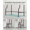 Songmics 4 pakopų tualeto lentyna su kabliukais, taupanti vietą, juoda