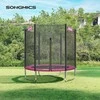 Songmics Rundes Gartentrampolin Ø 183 cm mit Sicherheitsnetz