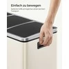 Songmics Atliekų rūšiavimo sistema 3 skyriai 3 x 18 L su dangčiu smėlio smėlio spalvos