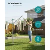 Songmics Skalbinių džiovyklė sidabrinė–žalia