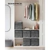 Songmics Dėžutė 33 cm, 6 vnt., juoda, dėmėta